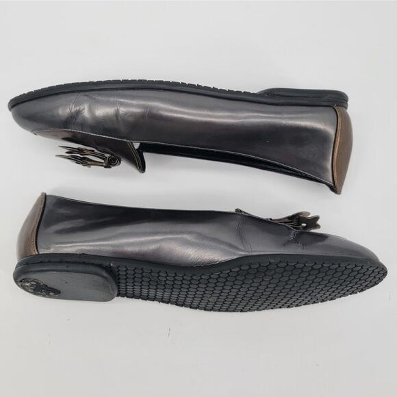 Stuart Weitzman Size 6.5 Loafers Moon Stars Tassel Charms Flats Pewter Gray - Picture 3 of 8